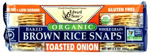 1 Serving Brown Rice Snaps - Toasted Onion Crackers