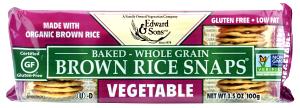 1 Serving Brown Rice Snaps - Vegetable Crackers