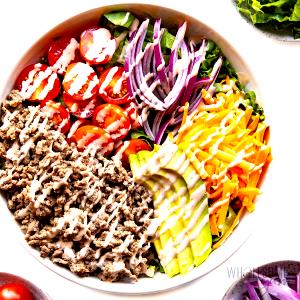 1 Serving Burger İn A Bowl