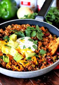1 serving Burrito Bowl with Ground Beef (Large)