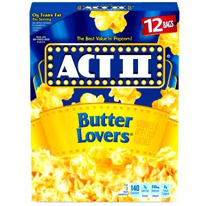 1 Serving Butter Lovers Popcorn Value Pack