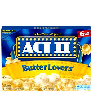 1 Serving Butter Lovers Popcorn