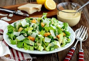 1 serving Caesar Salad with Dressing & Chicken