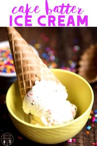 1 Serving Cake Batter Ice Cream - Love İt Size