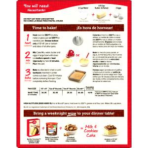 1 Serving Cake Mix - Butter Recipe
