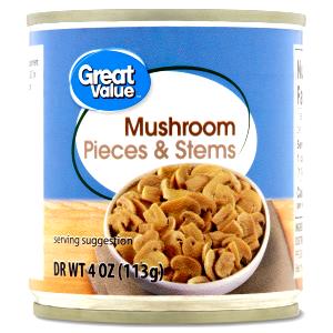 1 Serving Canned Fancy Mushrooms - Stems And Pieces