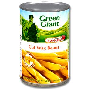 1 Serving Canned Wax Beans - Cut