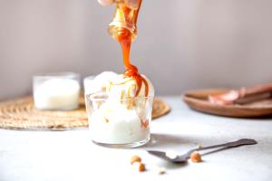1 Serving Caramel Cow With Whip - Whole Milk - 16 Oz.