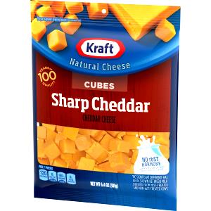 1 Serving Cheddar Cheese, Sharp, Cubes