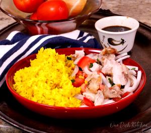 1 Serving Chicken And Rice Plate