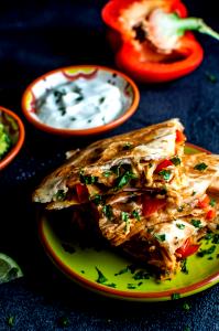 1 serving Chicken Fajita Quesadilla Personal (Dark)