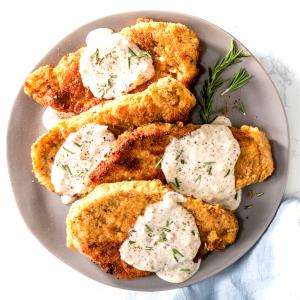 1 Serving Chicken Fried Pork Cutlet W/ TX White Gravy