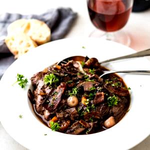 1 Serving Chicken In Burgundy Wine Sauce