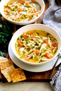 1 Serving Chicken Noodle with Celery and Carrots Soup