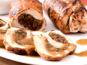 1 Serving Chicken Roulade W/ Apricot Cranberry