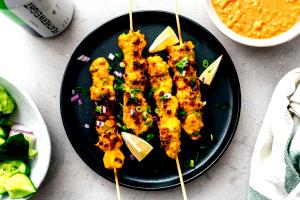 1 serving Chicken Satay without Sauces