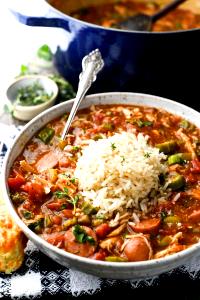 1 Serving Chicken Sausage Gumbo- Bowl