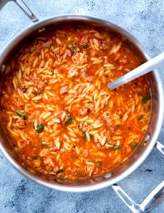 1 serving Chicken Sausage Orzo Soup