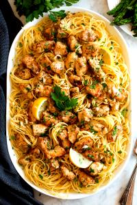 1 serving Chicken Scampi with Linguine