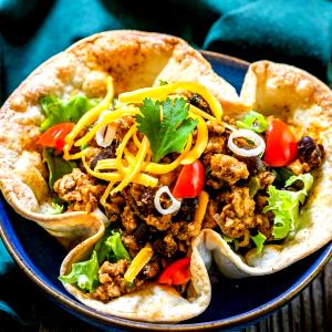 1 serving Chicken - Stewed Chicken Taco Salad