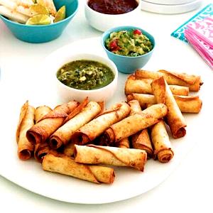 1 Serving Chicken Taquitos W/Beans