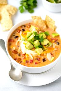 1 Serving Chicken Tortilla Soup With Toppings
