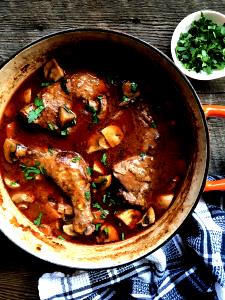 1 Serving Childrens Plate, Coq Au Vin