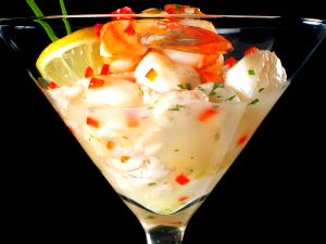 1 Serving Chilled Seafood Martini
