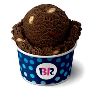 1 Serving Chocolate Almond Ice Cream - 2.5 Oz Scoop
