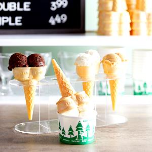 1 Serving Chocolate Cake Cone, Two Scoop
