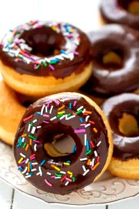 1 Serving Chocolate Iced W/Sprinkles Doughnut