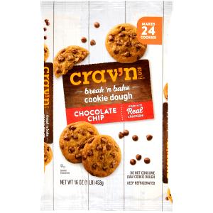 1 Serving Chocolate Chip Mini Break And Bake Cookie Dough