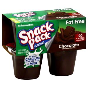 1 Serving Chocolate Pudding Snack, Nonfat