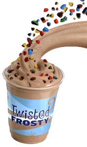 1 Serving Chocolate Twisted Frosty With M&M