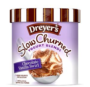 1 Serving Chocolate Vanilla Swirl Ice Cream - Slow Churned, Yogurt Blends