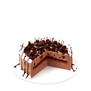 1 Serving Chocolate Xtreme Blizzard Cake, 10", 1/10 Slice