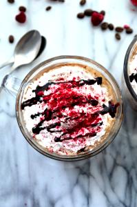 1 Serving Classic Mocha + Syrup With Whip - Medium - Soy Milk (Rasberry Mocha Kiss)