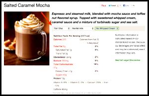 1 Serving Classic Mocha Without Whip - Medium - Nonfat Milk