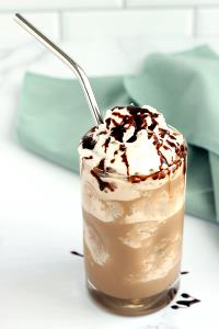 1 Serving Coldbrewed Marble Mocha With Whip - Medium - Nonfat Milk