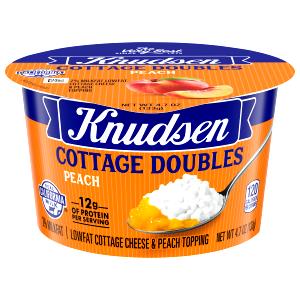 1 Serving Cottage Cheese Doubles, Peach, Lowfat