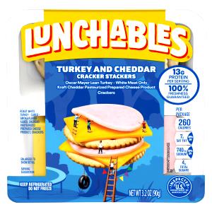 1 Serving Cracker Stackers, Turkey, Chicken, Swiss & Cheddar Delax
