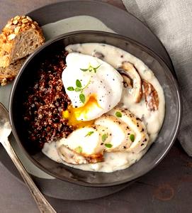 1 Serving Cream Of Chicken With Shiitake Mushroom-Soup