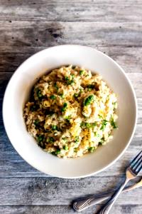1 Serving Creamy Parmesan Risotto With Peas