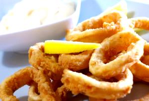 1 Serving Create Your Own Crispy Calamari And Vegetables For Lunch