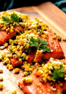 1 Serving Create Your Own Feast Wood-Grilled Fresh Salmon For Lunch