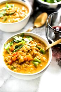 1 Serving Curried Rice And Lentil Soup (Vegan, Low Fat, Gluten Free) - Large