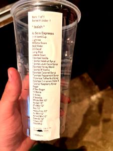 1 Serving Decaf Of The Day, Large - 2% Milk W/ Whip