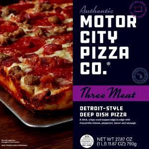 1 Serving Deep Dish Pizza, Three Meat