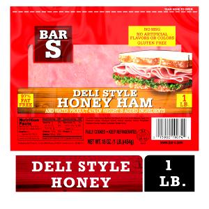 1 Serving Deli Style - Honey Ham - 97% Fat Free - 4X6 Lunch Meat