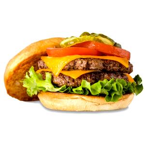1 Serving Deluxe Double Cheeseburger